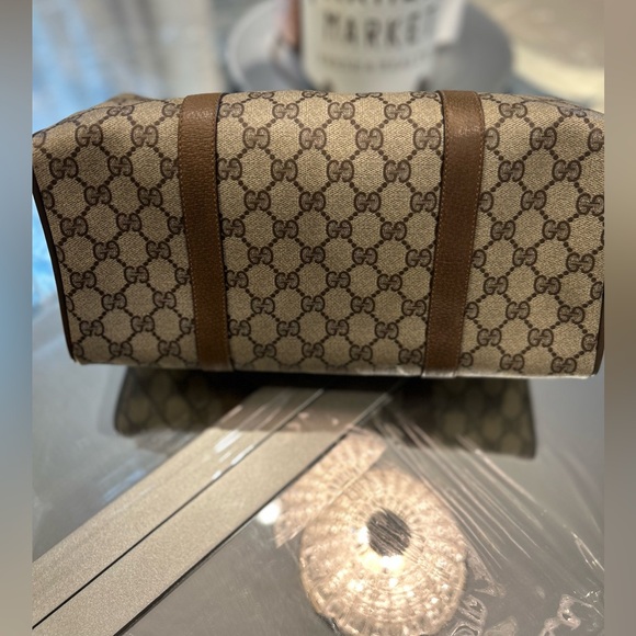 Authentic Gucci Boston Satchel Bag Brown Monogram Coated Canvas - Picture 7 of 16